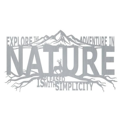 Explore The Adventure In Nature Customized Metal Signs, Custom Metal Sign, Custom Signs, Metal Sign, Metal Laser Cut Metal Signs Custom Gift Ideas
