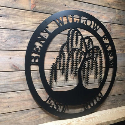 Weeping Willow Tree Of Life Wall Art, Metal Wall Decor Custom Metal Sign 9th Anniversary Gift, Christmas Gift Laser Cut Metal Signs Custom Gift Ideas