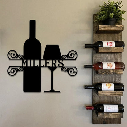Personalized Wine Metal Bar Sign, Custom Pub, Tap, Caf, Metal Laser Cut Metal Signs Custom Gift Ideas