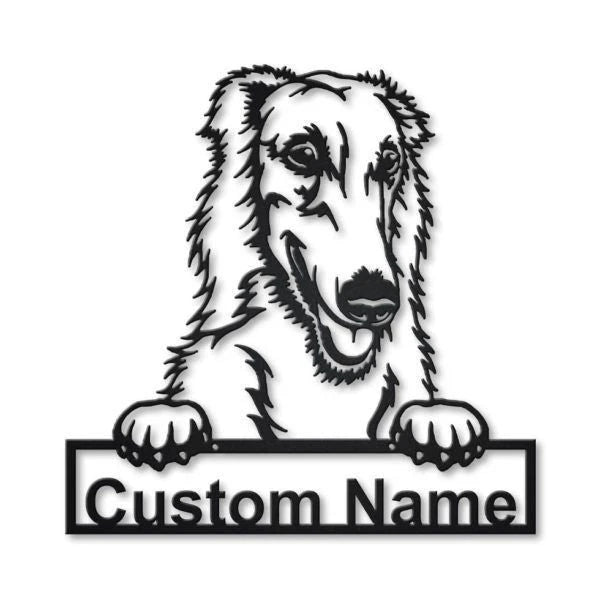 Borzoi Dog Personalized Metal Wall Decor, Cut Metal Sign, Metal Wall Art, Metal House Sign, Metal Laser Cut Metal Signs Custom Gift Ideas