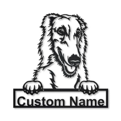 Borzoi Dog Personalized Metal Wall Decor, Cut Metal Sign, Metal Wall Art, Metal House Sign, Metal Laser Cut Metal Signs Custom Gift Ideas