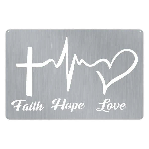 Faith Hope Love Customized Metal Signs, Custom Metal Sign, Custom Signs, Metal Sign, Metal Laser Cut Metal Signs Custom Gift Ideas