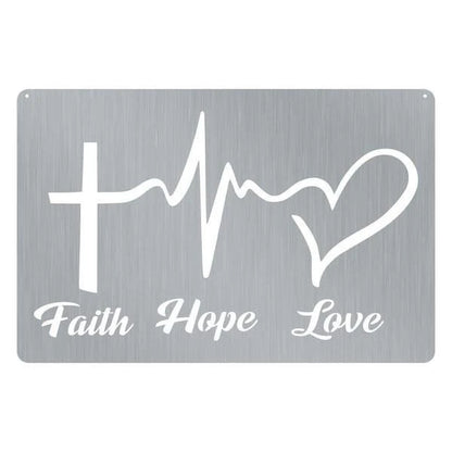 Faith Hope Love Customized Metal Signs, Custom Metal Sign, Custom Signs, Metal Sign, Metal Laser Cut Metal Signs Custom Gift Ideas