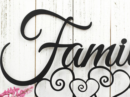 Metal Family Sign, Metal Wall Art, Metal Signs, Hanging Metal Sign Laser Cut Metal Signs Custom Gift Ideas