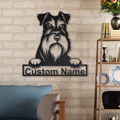 Personalized Miniature Schnauzer Dog Metal Sign Art, Custom Miniature Schnauzer Metal Sign, Animal Funny, Father's Day Gift, Pets Gift Laser Cut Metal Signs Custom Gift Ideas