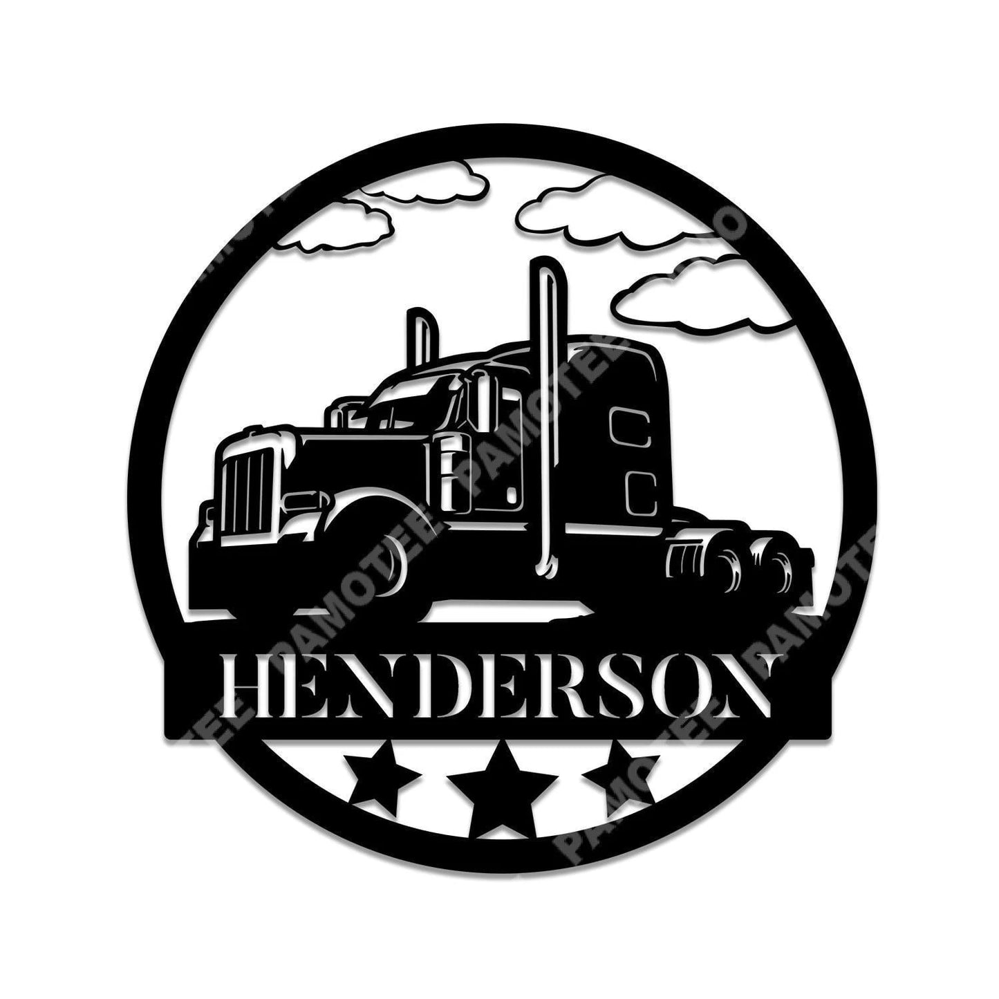 Custom Truck Metal Art, Trucking Company Decoration, Gift For Dad, Metal Laser Cut Metal Signs Custom Gift Ideas