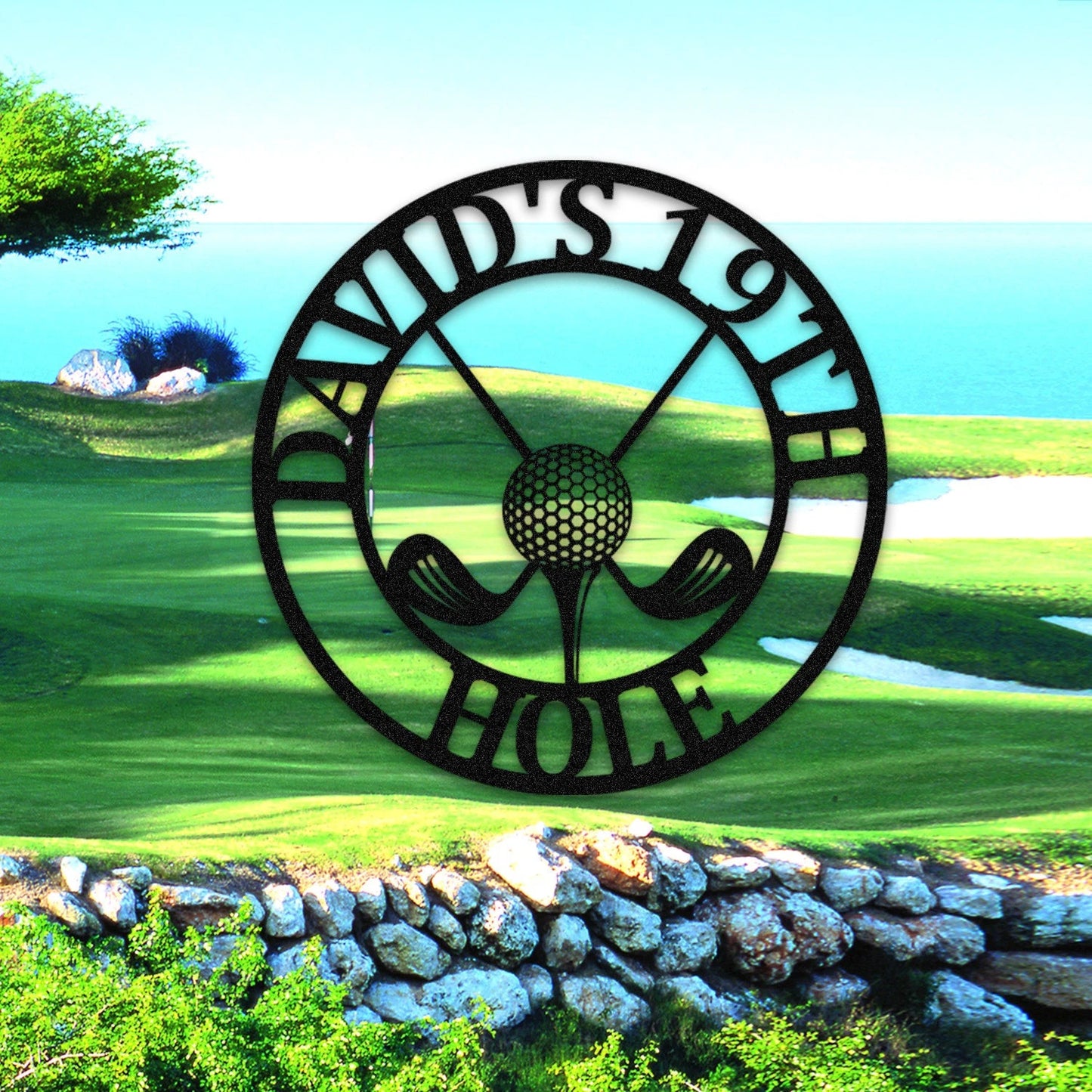 Personalized 19th Hole Golf Metal Sign, Home Decoration Laser Cut Metal Signs Custom Gift Ideas