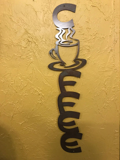 Metal Coffee Decor, Rustic Coffee Wall Art, Coffee Sign, Metal Wall Art, Metal House Sign Laser Cut Metal Signs Custom Gift Ideas