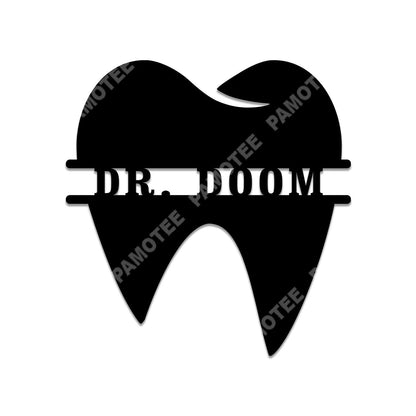 Custom Tooth Dental Steel Art, Orthodontist Metal Wall Decor, Metal Laser Cut Metal Signs Custom Gift Ideas