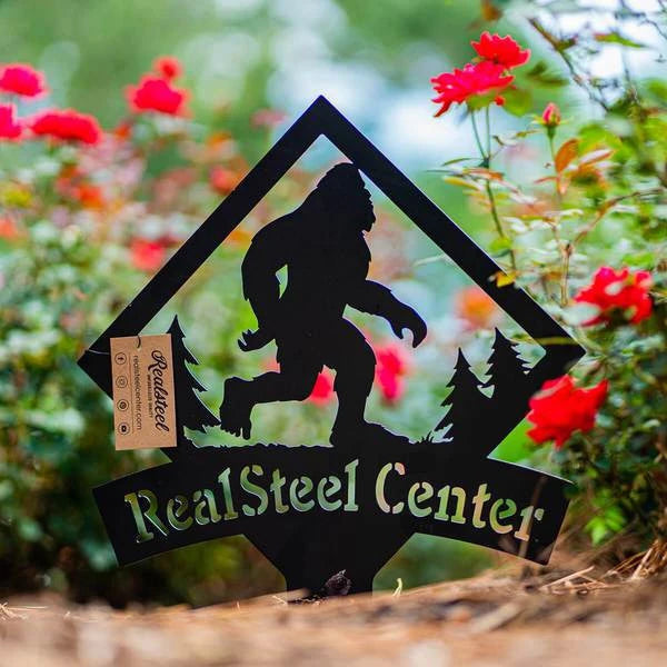 Bigfoot Monogram Yard Sign, Cut Metal Sign, Metal Wall Art, Metal House Sign Laser Cut Metal Signs Custom Gift Ideas