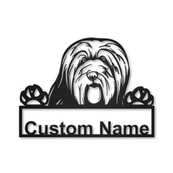 Bearded Collie Dog Personalized Metal Wall Decor, Cut Metal Sign, Metal Wall Art, Metal House Sign, Metal Laser Cut Metal Signs Custom Gift Ideas