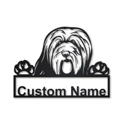 Bearded Collie Dog Personalized Metal Wall Decor, Cut Metal Sign, Metal Wall Art, Metal House Sign, Metal Laser Cut Metal Signs Custom Gift Ideas