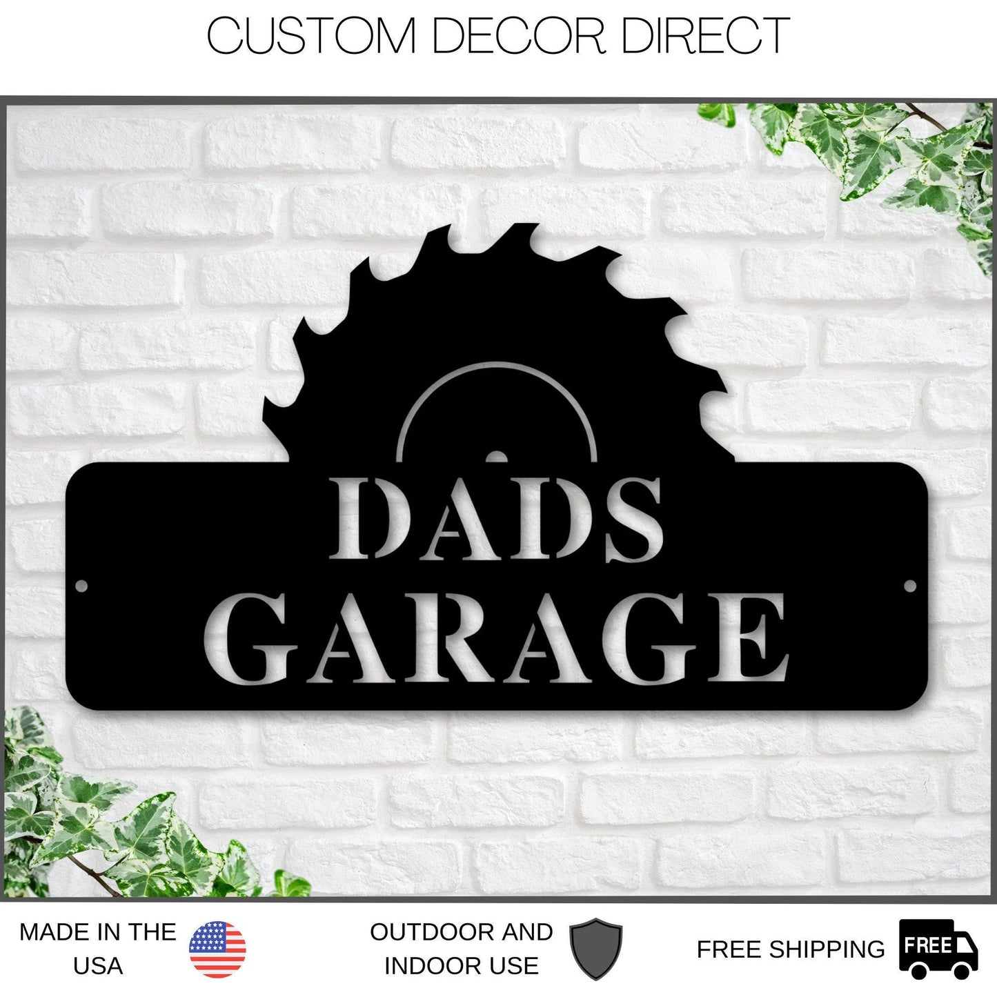 Dads Workshop, Dads Garage Sign, Fathers Day Gift, Metal Sign, Gift For Husband, Sign For Dad, Personalized Dad Sign, Dad Sign, Gift For Dad Laser Cut Metal Signs Custom Gift Ideas