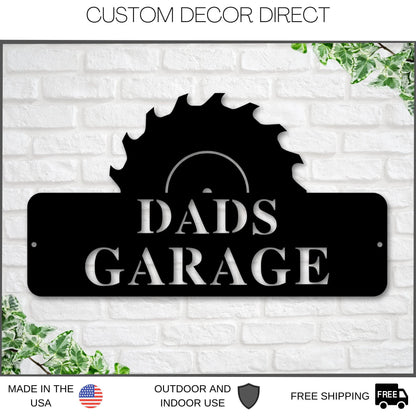 Dads Workshop, Dads Garage Sign, Fathers Day Gift, Metal Sign, Gift For Husband, Sign For Dad, Personalized Dad Sign, Dad Sign, Gift For Dad Laser Cut Metal Signs Custom Gift Ideas