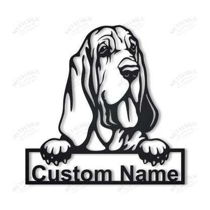 Bloodhound Personalized Metal Wall Decor, Cut Metal Sign, Metal Wall Art, Metal House Sign Laser Cut Metal Signs Custom Gift Ideas