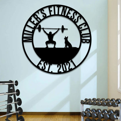 Dog Metal Gym Sign, Custom Fitness Center, Cross Fit, Wall Decor, Wedding, Anniversary Gift For Him, Metal Laser Cut Metal Signs Custom Gift Ideas
