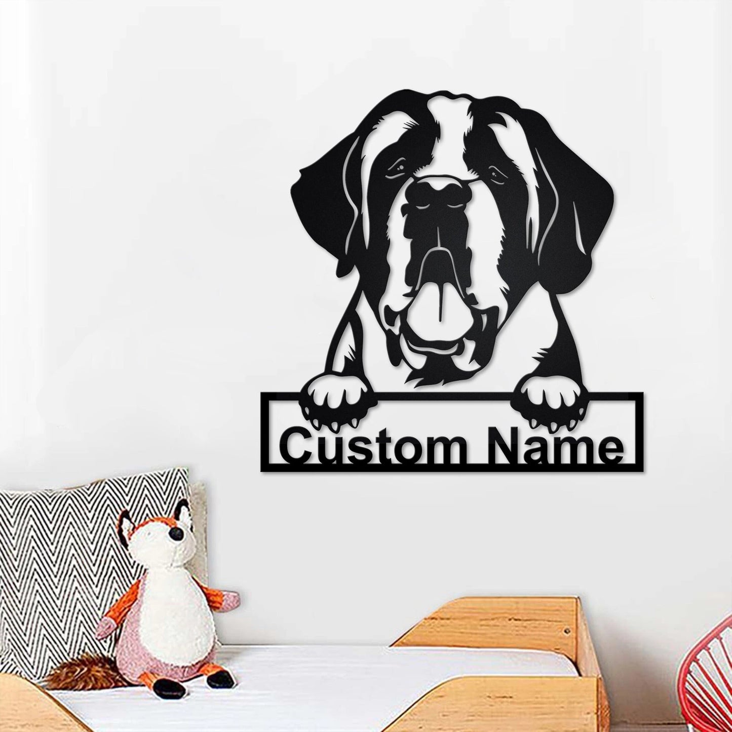 Personalized St Bernard Dog Metal Sign, St Bernard Dog Metal Wall Art, Dog Metal Sign, St Bernard Dog Gift, Dog Lover, St Bernard Dog Laser Cut Metal Signs Custom Gift Ideas