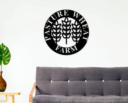 Wheat Field Custom Sign, Farmer Sign, Metal Farm Sign, Personalized Metal Sign, Established, Plasma Cut Steel Sign, Metal Art, Farmhouse Dec Laser Cut Metal Signs Custom Gift Ideas