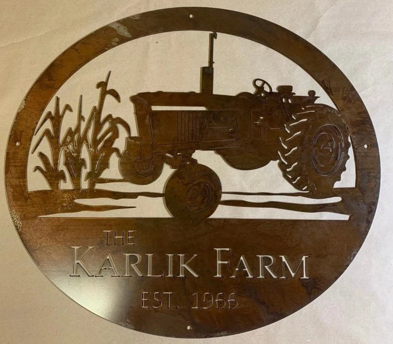 Metal 4020 Farm Sign corn Stalks 4020 John Deere Tractor Sign Customized Metal House Sign