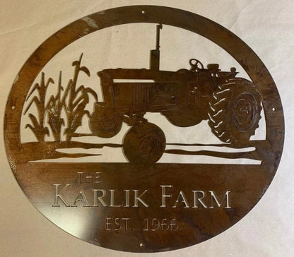 Metal 4020 Farm Sign corn Stalks 4020 John Deere Tractor Sign Customized Metal House Sign