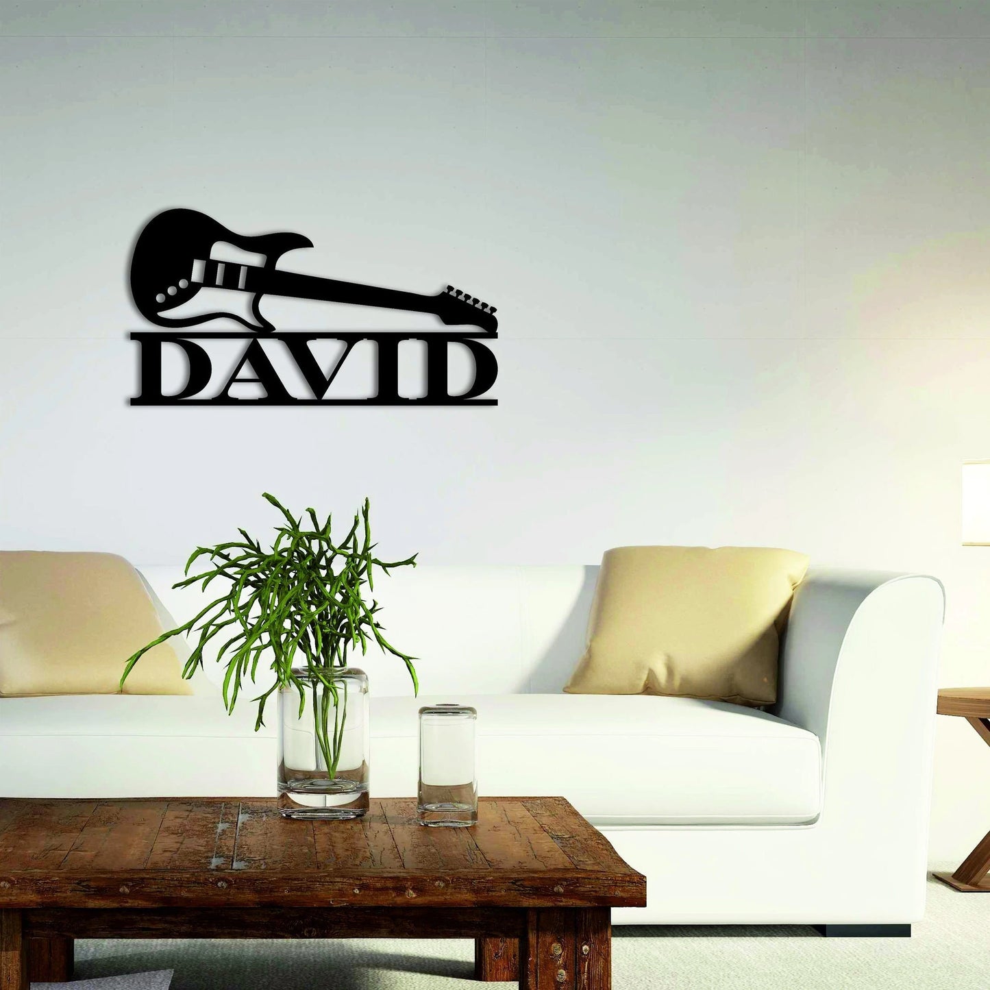Personalized Metal Guitar Name Sign, Electric Guitar Sign, Acoustic Name Sign, Bass Name Sign, Music Name Art, Musician Wall Art Laser Cut Metal Signs Custom Gift Ideas