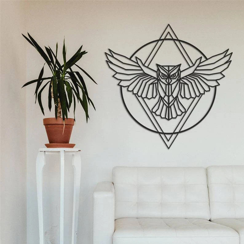 Magic Owl Wings Of Freedom Decor Wall Art Cut Metal Sign Laser Cut Metal Signs Custom Gift Ideas