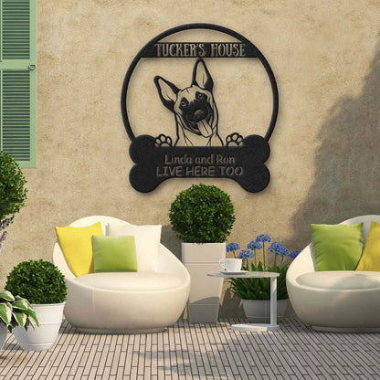 Belgian Shepherd Dog Lovers Funny Personalized Metal House Sign Laser Cut Metal Signs Custom Gift Ideas