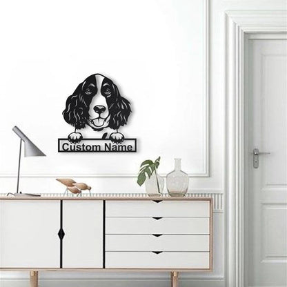 Personalized English Springer Spaniel Metal Sign Art, Custom Springer Spaniel Metal Sign, Dog Gifts Funny, Dog Gift, Animal Custom, Laser Cut Metal Signs Custom Gift Ideas