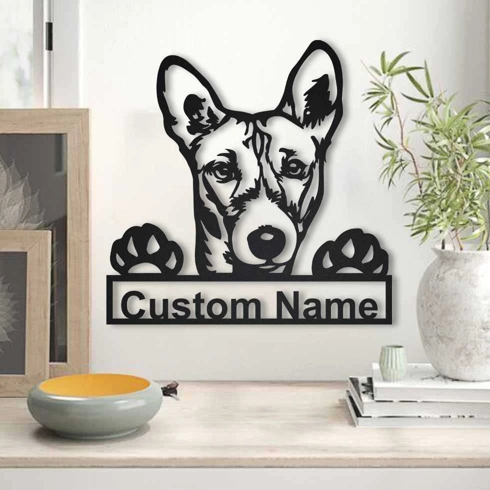 Personalized Basenji Dog Metal Sign Art, Custom Basenji Dog Metal Sign, Dog Gift, Birthday Gift, Animal Funny, Laser Cut Metal Signs Custom Gift Ideas