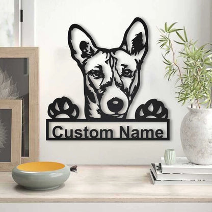 Personalized Basenji Dog Metal Sign Art, Custom Basenji Dog Metal Sign, Dog Gift, Birthday Gift, Animal Funny, Laser Cut Metal Signs Custom Gift Ideas