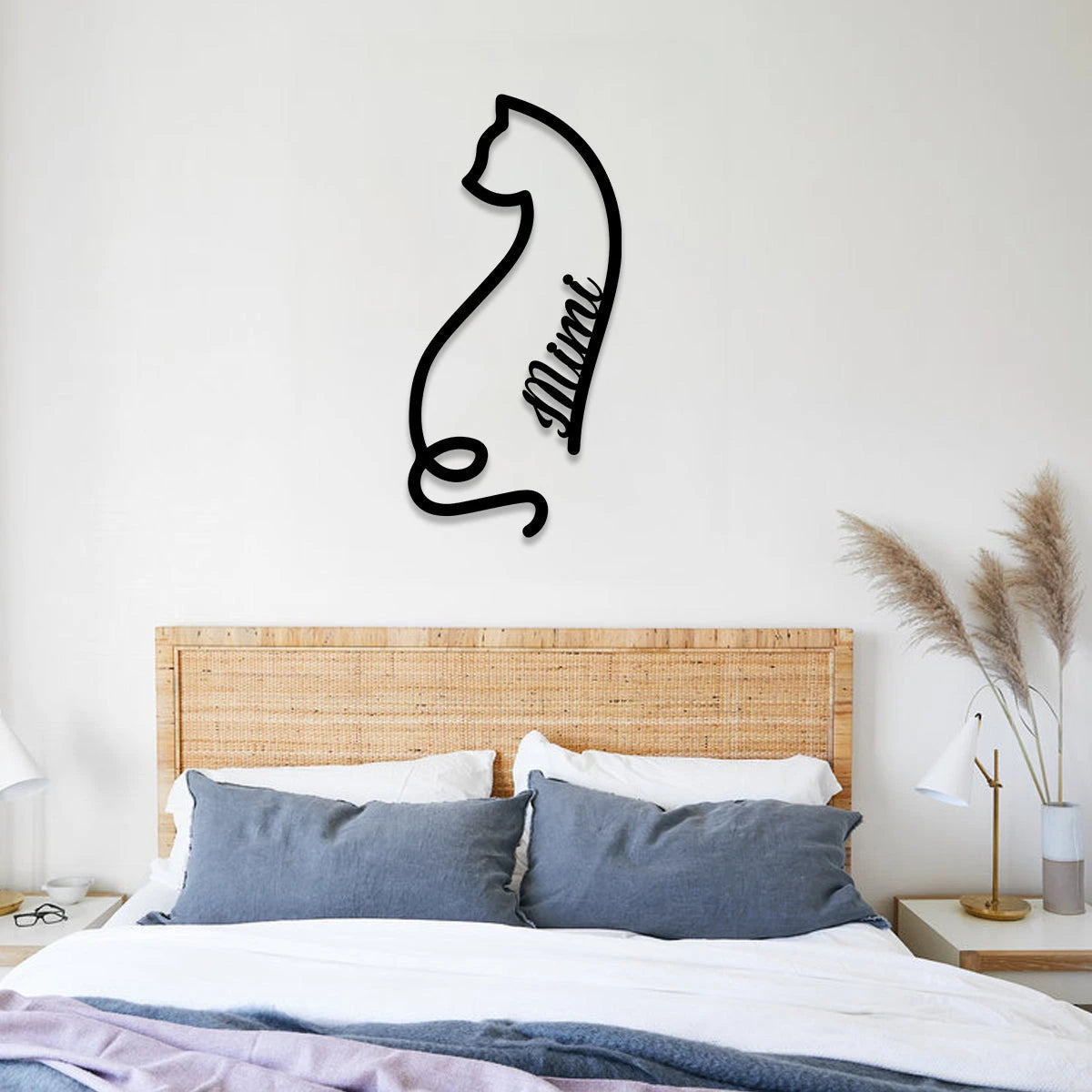 Personalized Cat Name Metal Sign, Custom Housewarming Metal Art, Wall Decor, Metal Laser Cut Metal Signs Custom Gift Ideas