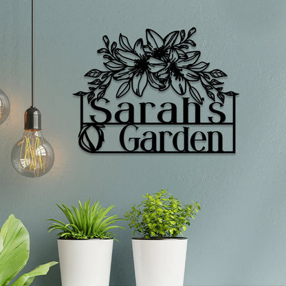 Metal Garden Sign, Custom Outdoor Garden Stake, Anniversary Art Gift For Her, Gardening Lovers, Metal Laser Cut Metal Signs Custom Gift Ideas