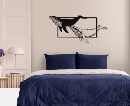 Humpback Whale Metal Wall Art, Metal Wall Sign, Metal Wall Decor, Housewarming Gift, Metal Wall Hanging Laser Cut Metal Signs Custom Gift Ideas
