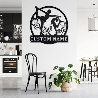 Personalized Figure Skating Metal Sign, Figure Skating Metal Wall Art, Figure Skating Metal Wall Decor, Figure Skating Lover Gift, Metal Laser Cut Metal Signs Custom Gift Ideas