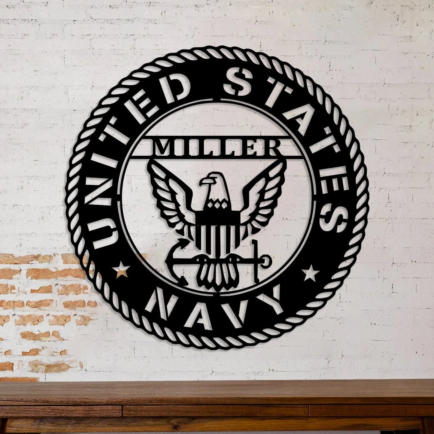 Personalized Name Us Navy Veteran Metal Sign, Metal Laser Cut Metal Signs Custom Gift Ideas