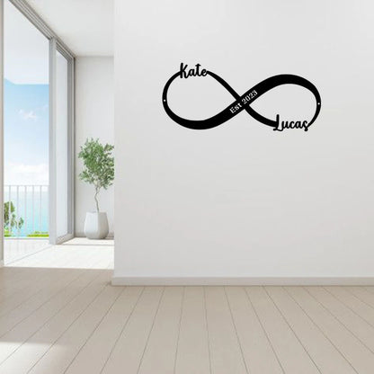 Extra Large Personalized Metal Infinity Sign Wedding Gift Custom Rustic Metal Wedding Decor Laser Cut Metal Signs Custom Gift Ideas