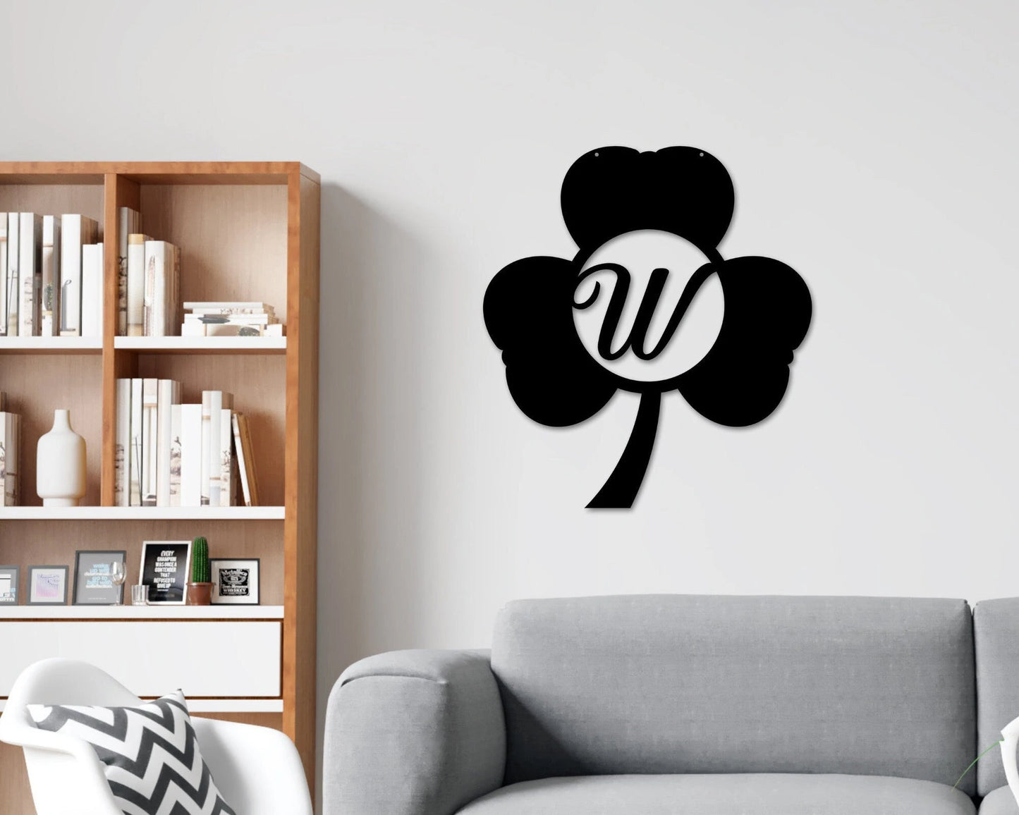 St. Patrick's Day Shamrock Monogram Door Wall Hanging Personalized, Metal Sign, Lucky Name Sign, Clover Sign, St Pattys Day D u00e9cor Laser Cut Metal Signs Custom Gift Ideas