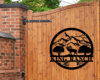 Rustic Ranch Sign, Custom Metal Sign For Home, Metal Farm Sign, Personalized Ranch Sign