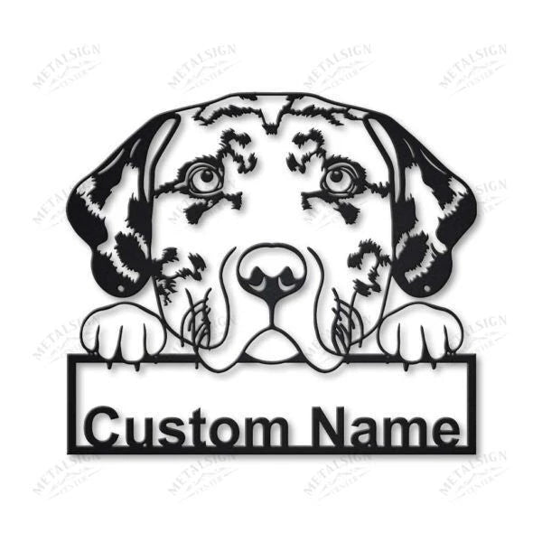 Catahoula Leopard Dog Personalized Metal Wall Decor, Cut Metal Sign, Metal Wall Art, Metal House Sign Laser Cut Metal Signs Custom Gift Ideas