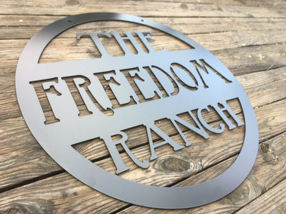 Custom Metal Farm Sign Custom Metal Sign Personalized Farm Sign Metal Ranch Sign