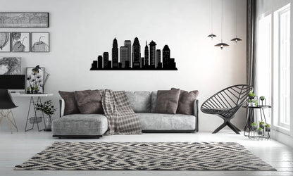 Philadelphia City Silhouette Metal Wall Art, Metal Wall Decor, Housewarming Gift, Home Office Living Room Decor, Wall Hangings,, Metal Laser Cut Metal Signs Custom Gift Ideas