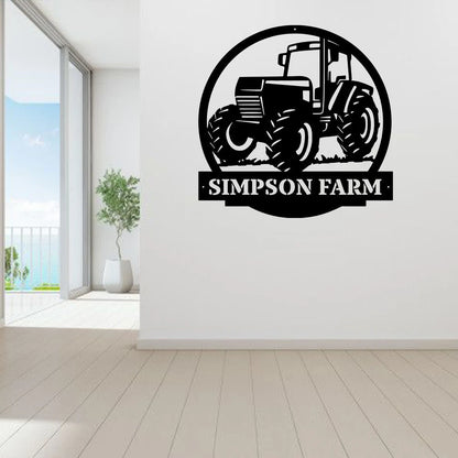 Farm Tractor Monogram, Cut Metal Sign, Metal Wall Art, Metal House Sign Laser Cut Metal Signs Custom Gift Ideas