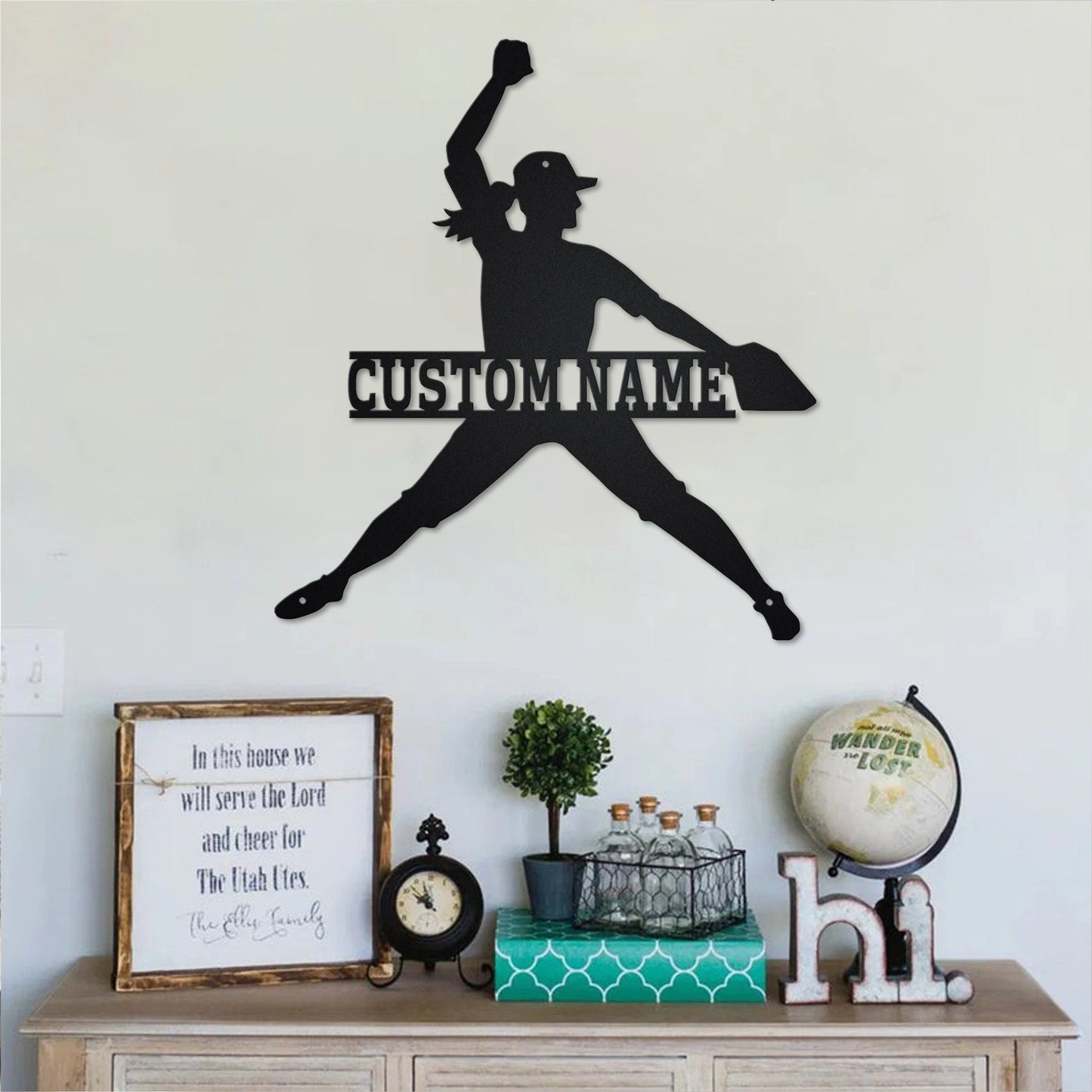 Custom Girl Solfball Metal Wall Art, Personalized Girl Solfball Name Sign Decoration For Room, Girl Solfball Home Decor,custom Girl Solfball, Metal Laser Cut Metal Signs Custom Gift Ideas