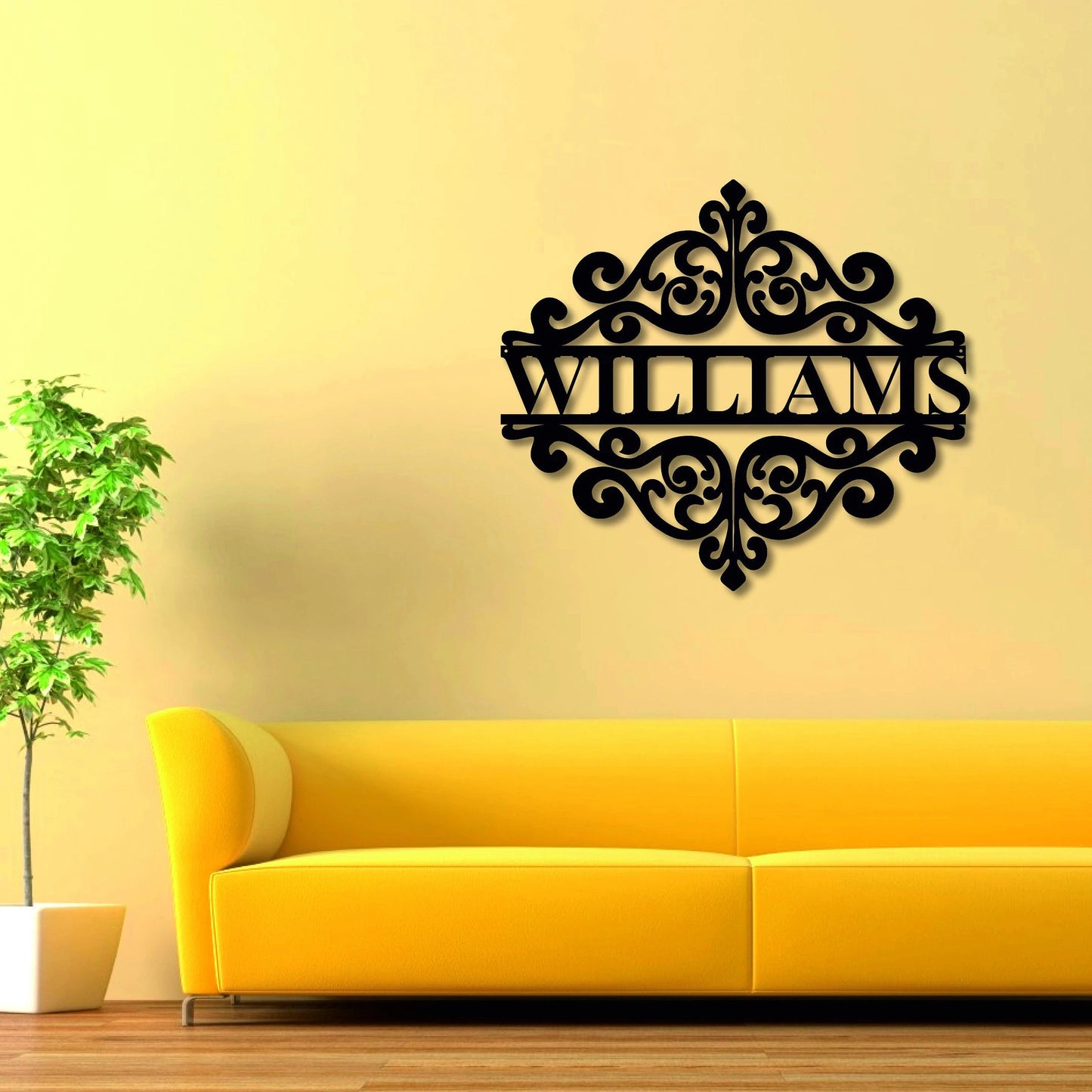 Personalized Family Name Metal Sign, Metal Family Wall Decor, Last Name Metal Sign, Door Hanger, Housewarming Gift, Wedding Gift For Bridal Laser Cut Metal Signs Custom Gift Ideas