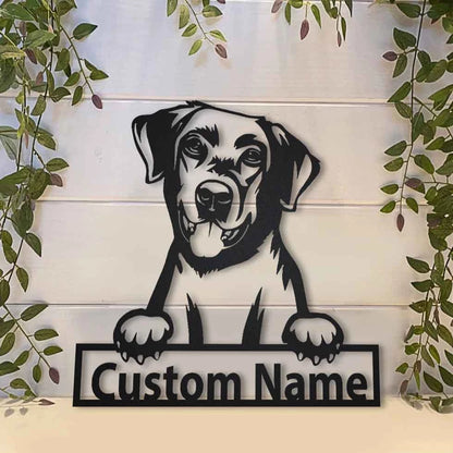 Personalized Labrador Retriever Dog Metal Sign Art, Custom Labrador Retriever Metal Sign, Birthday Gift, Animal Funny, Father's Day Gift, Laser Cut Metal Signs Custom Gift Ideas