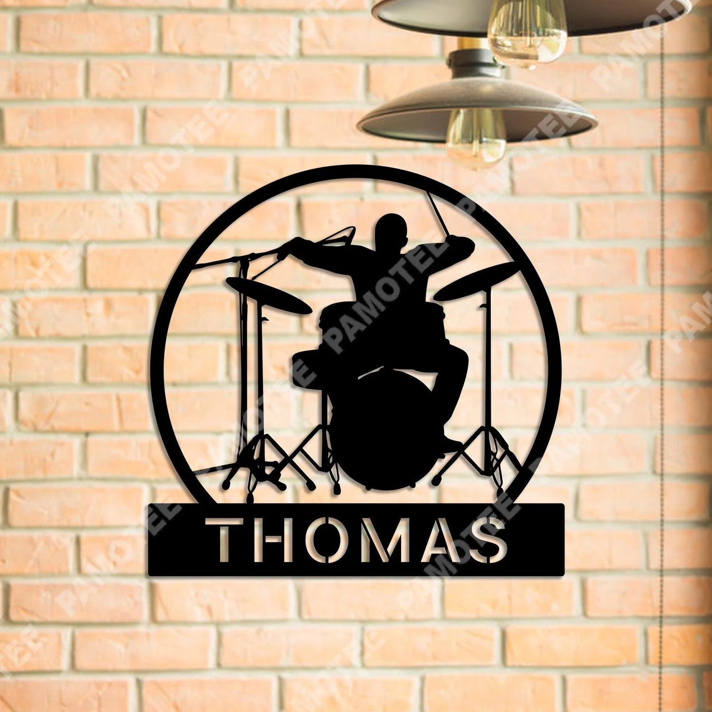 Personalized Drummer Male Metal Sign, Steel Gift For Drum Lovers, Metal Laser Cut Metal Signs Custom Gift Ideas