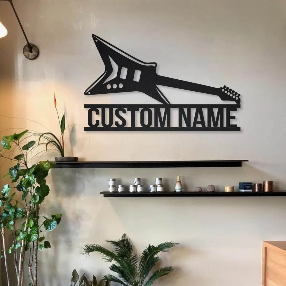 Personalized Heavy Metal Guitar Metal Sign Art, Heavy Metal Guitar Metal Wall Art, Bedroom Decor, Custom Guitar Decoration, Laser Cut Metal Signs Custom Gift Ideas