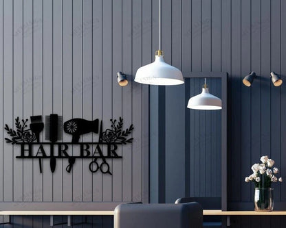 Personalized Hair Salon Sign, Cut Metal Sign, Metal Wall Art, Metal House Sign Laser Cut Metal Signs Custom Gift Ideas