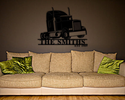 Customized Metal Trucker Sign, Truck Driver Name Sign, Trucker Sign, Personalized Sign, Custom Metal Name Sign, Gift For Him, Rustic Decor, Metal Laser Cut Metal Signs Custom Gift Ideas