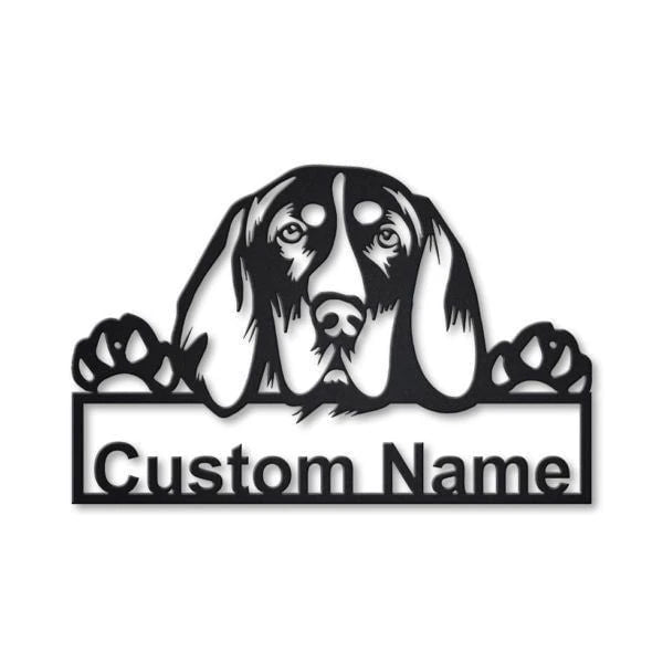 English Coonhound Dog Personalized Metal Wall Decor, Cut Metal Sign, Metal Wall Art, Metal House Sign, Metal Laser Cut Metal Signs Custom Gift Ideas